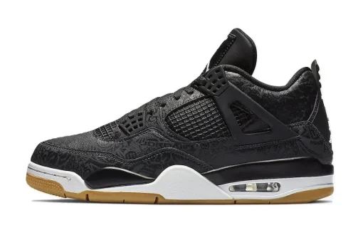 NIKE AIR JORDAN 4 BLACK (BROWN SOLE)