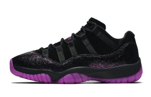 NIKE AIR JORDAN 11 LOW BLACK AND LILAC