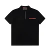 Prada Black Technical Polo T-shir Black