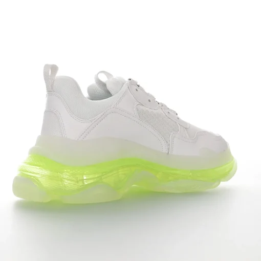 Balenciaga Triple S Transparent air cushion white black lemon green bottom