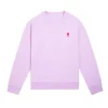Ami Paris De Coeur Long Sleeved Sweatshirt Pink