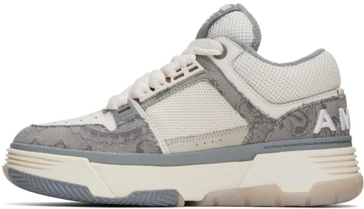AMIRI Gray & Off-White Bandana Denim MA-1 Sneaker