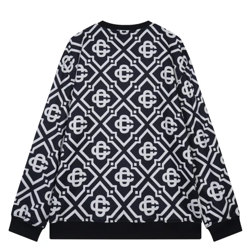 Casablanca 3D Monogram Black And White Sweatshirt