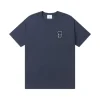 Ami Paris T-Shirt Cream Navy Blue