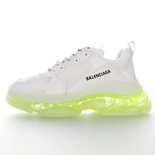 Balenciaga Triple S Transparent air cushion white black lemon green bottom