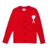 Ami Paris De Coeur wool Cardigan Red