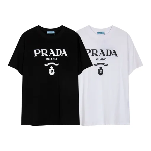 Prada Milano Logo T-shirt Black White
