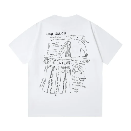GALLERY DEPT. Dept De La Galerie Printed Classic T Shirt White