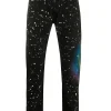 Palm Angels Cactus Print Jeans Black