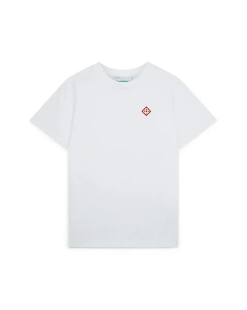 CASABLANCA Diamond Logo Patch T-Shirt Sky Blue