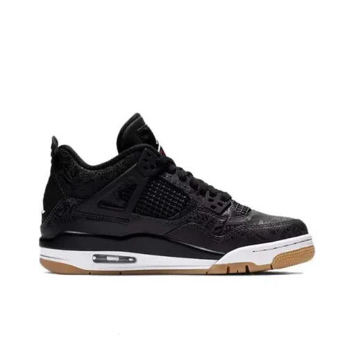 NIKE AIR JORDAN 4 BLACK (BROWN SOLE)