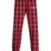 Palm Angels Buffalo Check Track Pants Red