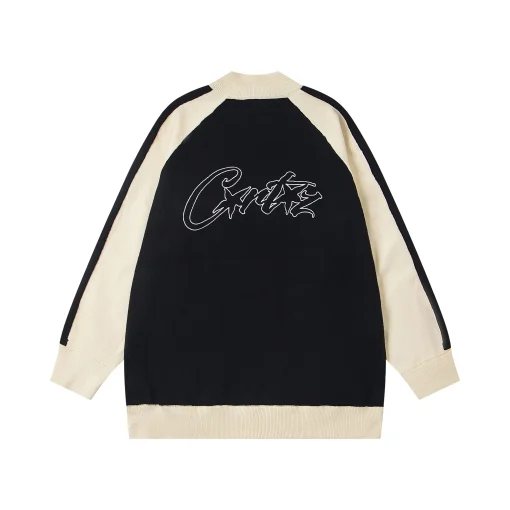 Corteiz Knit V2 Zip Black/Cream