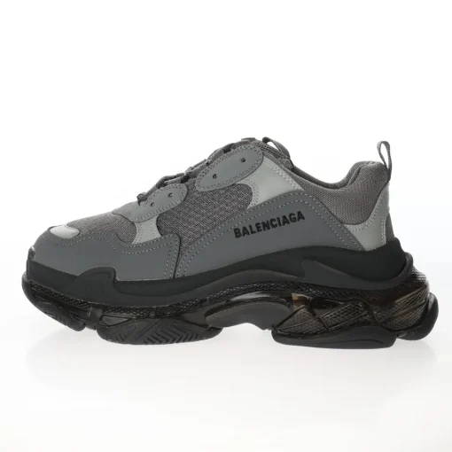 Balenciaga Triple S Grey – Iconic Oversized Clean Sole Multi-Material Sneakers