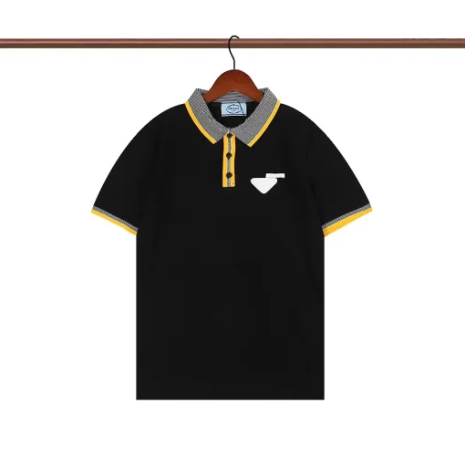 Prada Polo T-Shirt Black White
