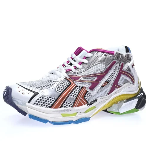 BALENCIAGA Runner Sneaker Multicolor – Iconic 90s Retro Technical Mesh Luxury Sneakers