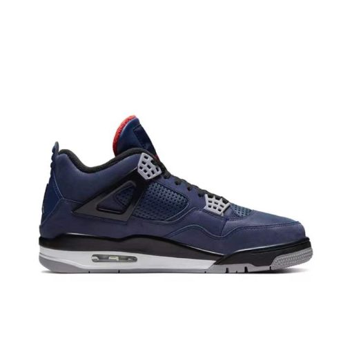 NIKE AIR JORDAN 4 BLACK (BLUE DETAILS)