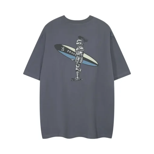 Burberry Wordmark T Shirt Magnet Deep Gray