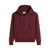 Ami Paris Ami De Coeur Zip-Up Hoodie Maroon