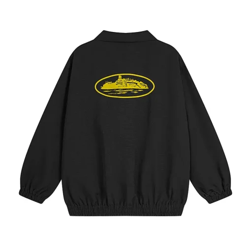 Corteiz Guerillaz Drilltop Tonal Jacket Black