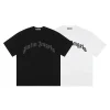 Palm Angels Curved Logo Tee Black/White