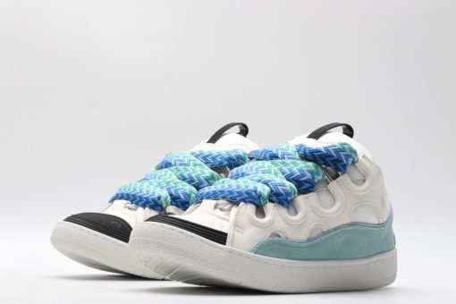 Lanvin Curb Sneakers White, Sky Blue, Black
