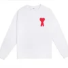 Ami Paris De Coeur Patch Sweatshirt White