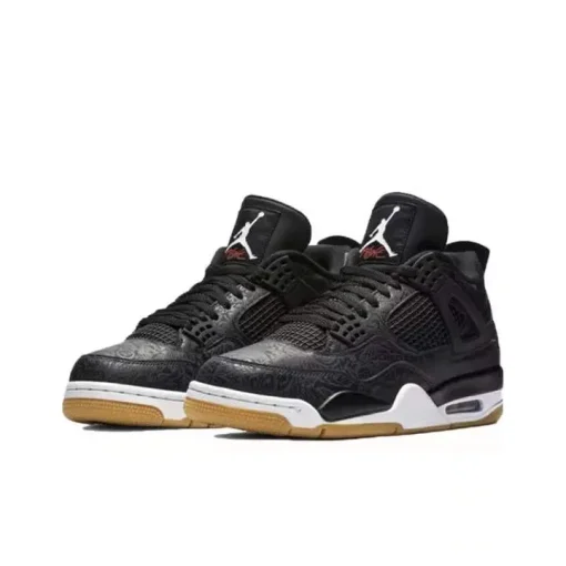 NIKE AIR JORDAN 4 BLACK (BROWN SOLE)
