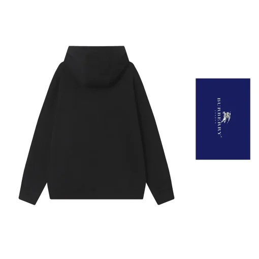 Burberry Embroidered Logo Hoodie Black