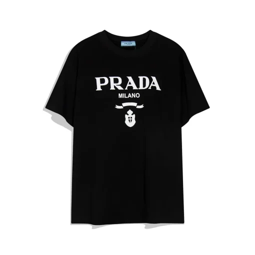 Prada Milano Logo T-shirt Black White