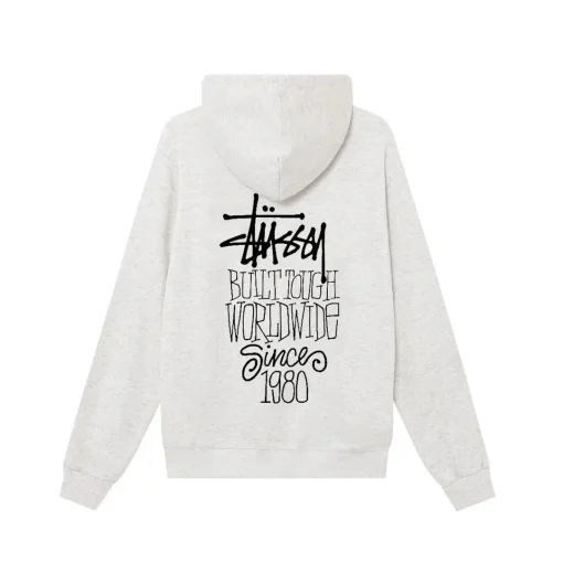 Stussy Basic White Wool Hoodie