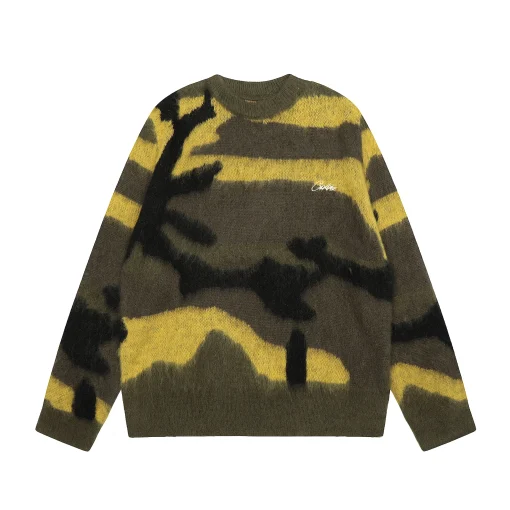 Corteiz Mohair Knit Sweater Gutta Camo