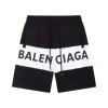 Balenciaga White Border Black Text Short Black