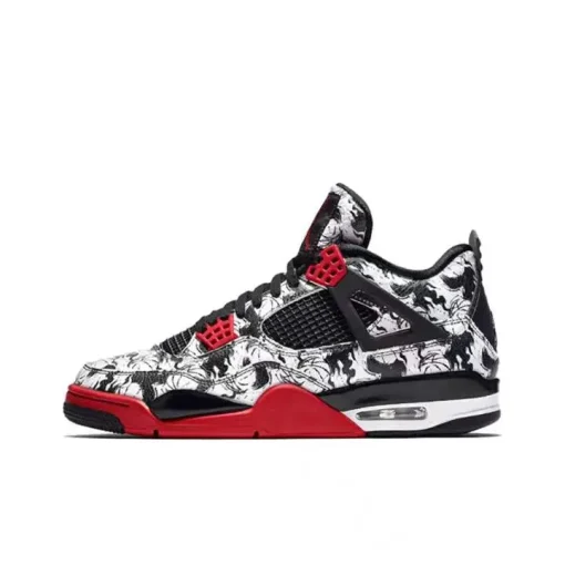 NIKE AIR JORDAN 4 BLACK X WHITE X RED