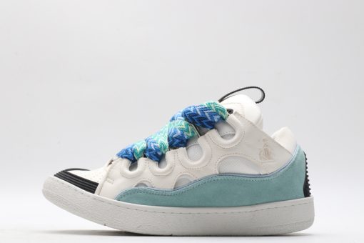 Lanvin Curb Sneakers White, Sky Blue, Black