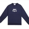 Ami Paris Sweatshirt Navy Blue