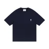 AMI Paris Cropped T-Shirt Navy Blue