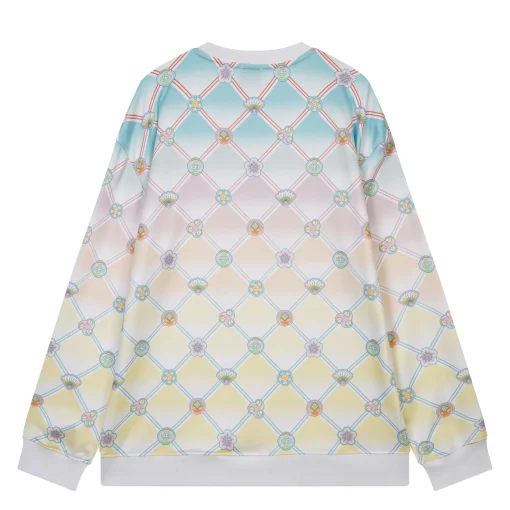 Casablanca Multicolour Patterned Long Sleeve Silk Sweatshirt