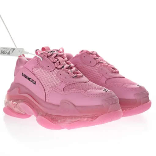 Balenciaga Triple S Pink – Iconic Oversized Multi-Material Clean Sole Sneakers