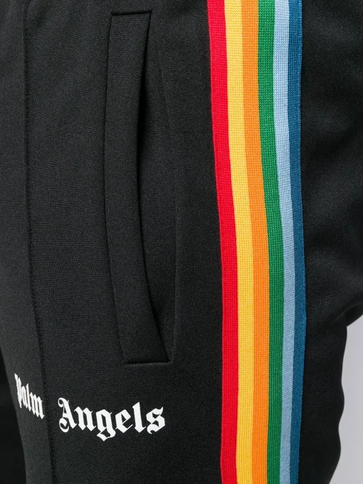 Palm Angels Rainbow Chenille Track Pants Black