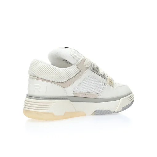 Amiri MA-1 Low-Top Sneakers – White & Silver Luxury Skate-Inspired Shoes