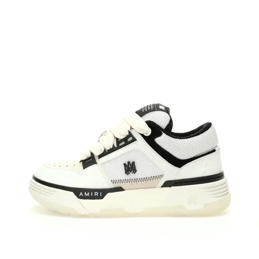Amiri MA-1 Low-Top Sneakers – White & Black Luxury Skate-Inspired Shoes