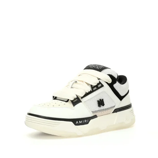 Amiri MA-1 Low-Top Sneakers – White & Black Luxury Skate-Inspired Shoes