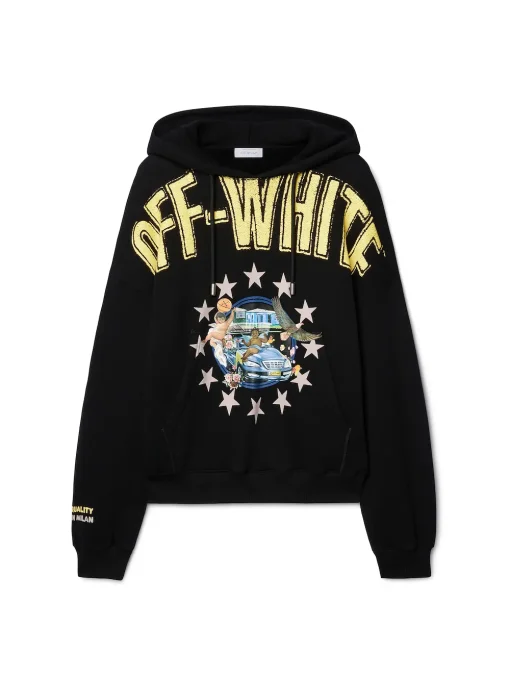 Off-White black fresco star hoodie