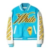 Off-white Vars World Leather Jacket Multicolor