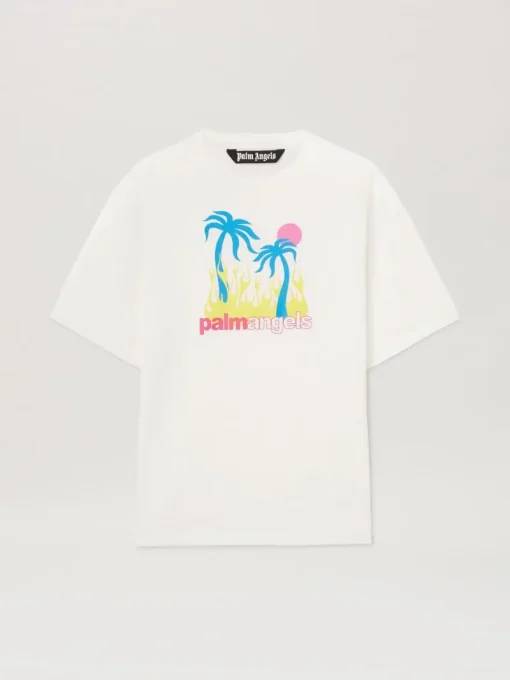 Palm Angels Burning Oasi T-shirt WHITE