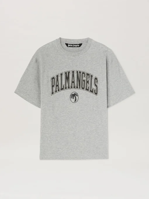Palm Angels College Logo T-shirt GREY MELANGE