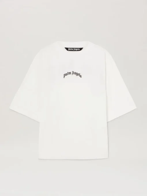 Palm Angels Curved logo Oversize T-shirt White