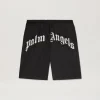 Palm Angels Curved logo Swim shorts Black