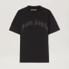 Palm Angels Curved Logo T-shirt BLACK